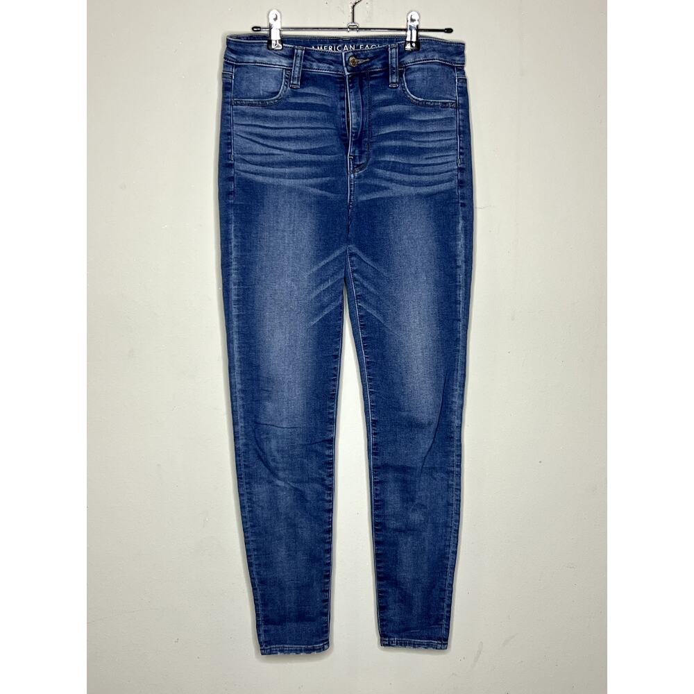American Eagle Super Hi-Rise Jegging Medium Wash Skinny Jeans Women Size 4